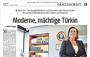 Full page coverage for Guler Sabancı by the Austrian Kurier...